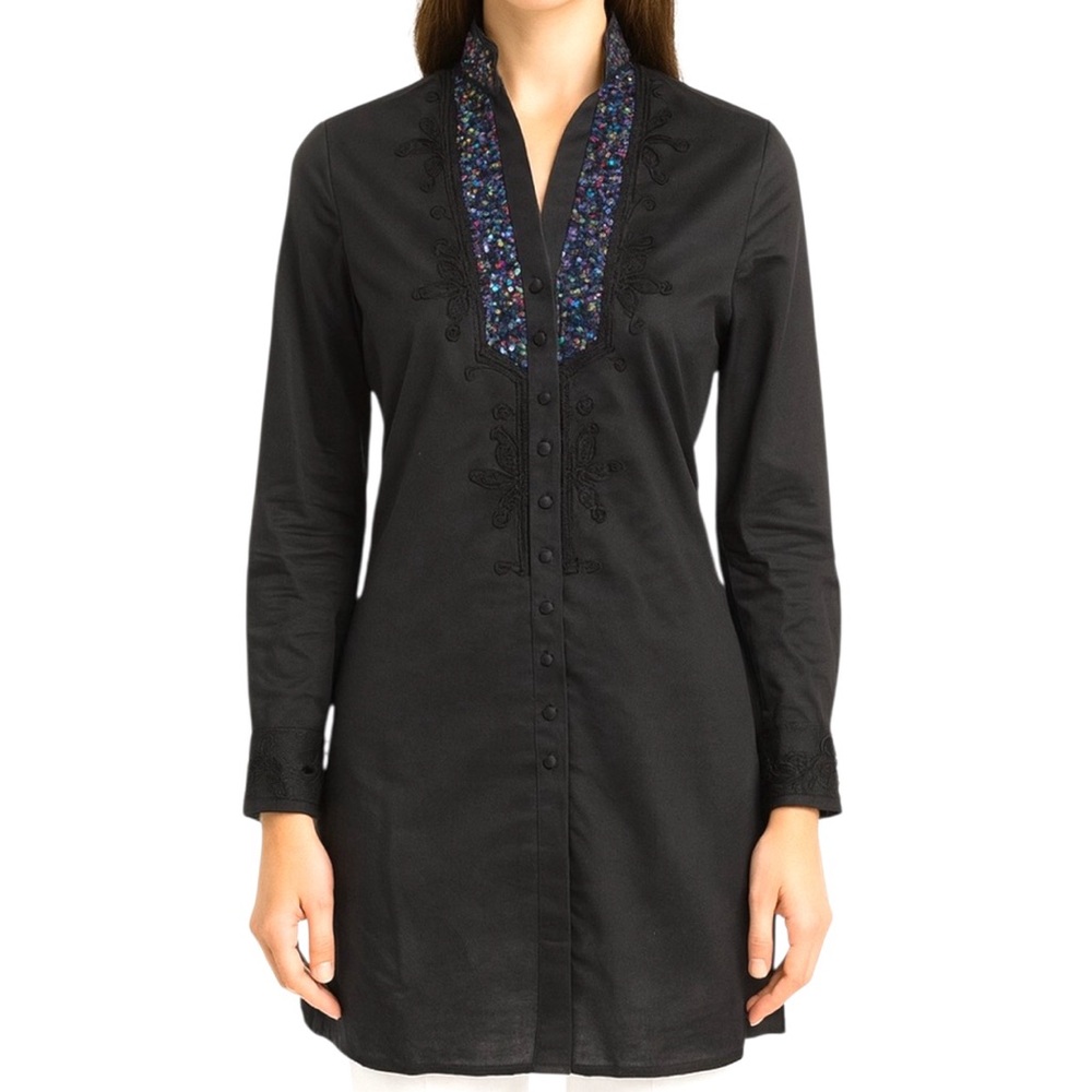 DI Vita Sequin Beaded Tunic Top